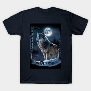 Winter Wolf oil paint T-Shirt